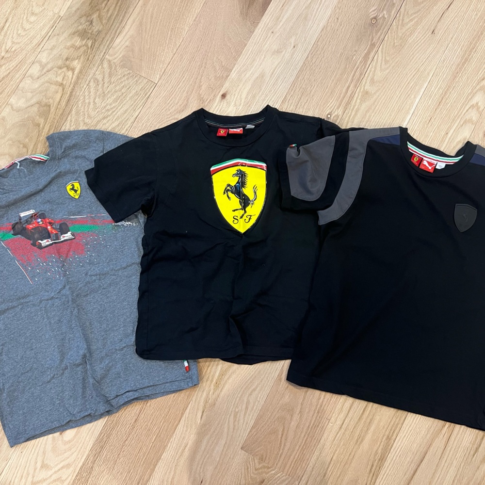 3 Ferrari T-shirt’s boys Puma size Medium